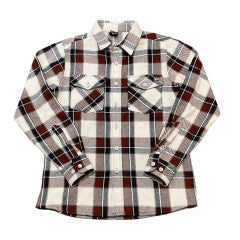 ABBEY HEAVYWEIGHT Flannel TAN/BURG