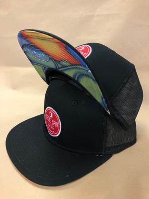 SS Hat Embroidered Logo Flat Brim Hat with Shop Mural