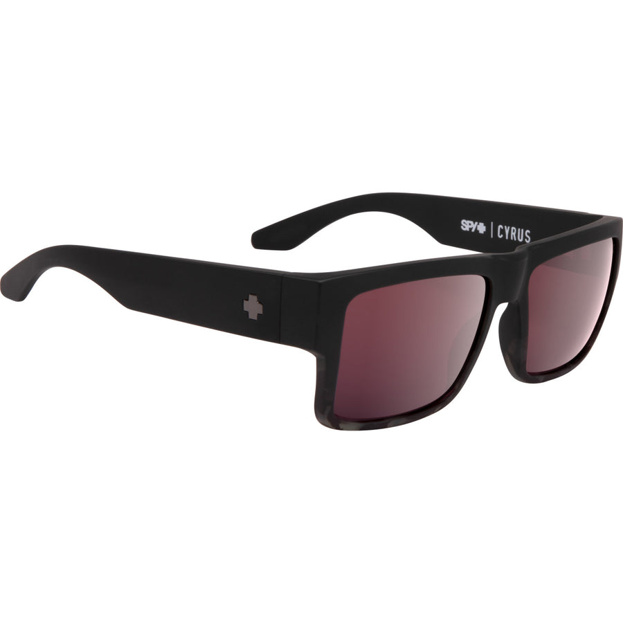 Cyrus Matte Black Smoke Tort Fade - HD Plus Rose with Silver Spectra Mirror