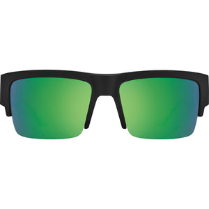 Cyrus 5050 Soft Matte Black Translucent Green - HD Plus Gray Green with Green Spectra Mirror
